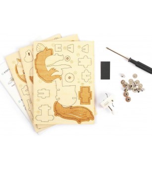 Macheta 3D mecanica din placaj de lemn, Cal, Graine Creative - Puzzle 3D