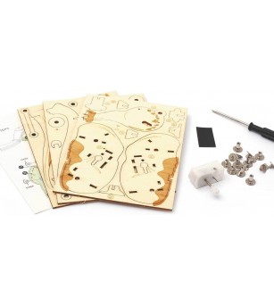 Macheta 3D mecanica din placaj de lemn, Dinozaur, Graine Creative - Puzzle 3D