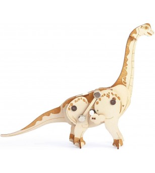 Macheta 3D mecanica din placaj de lemn, Dinozaur, Graine Creative - Puzzle 3D