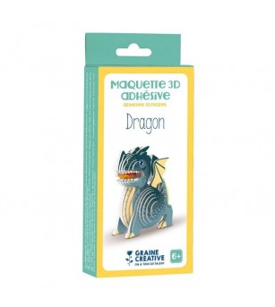 Macheta 3D din carton, Dragon, Graine Creative - Lucru manual pentru copii