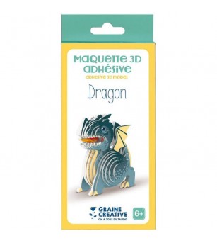 Macheta 3D din carton, Dragon, Graine Creative - Lucru manual pentru copii