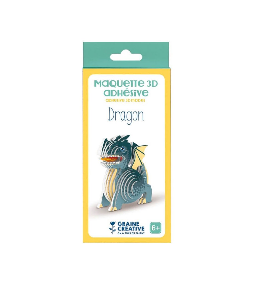 Macheta 3D din carton, Dragon, Graine Creative - Lucru manual pentru copii