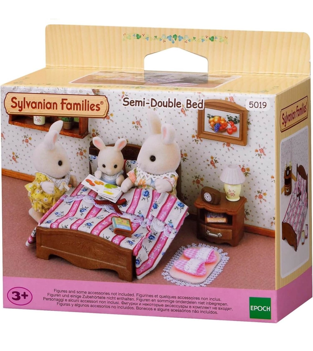 Sylvanian Families 5019 - set pat dublu cu noptiera - Figurine