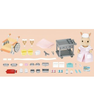 Sylvanian Families 5094 - Set de accesorii și figurină iepuraș asistenta - Figurine