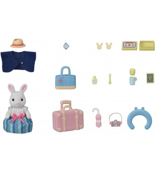 Sylvanian Families 5641 - Set voiaj de weekend și figurină iepuraș - Figurine