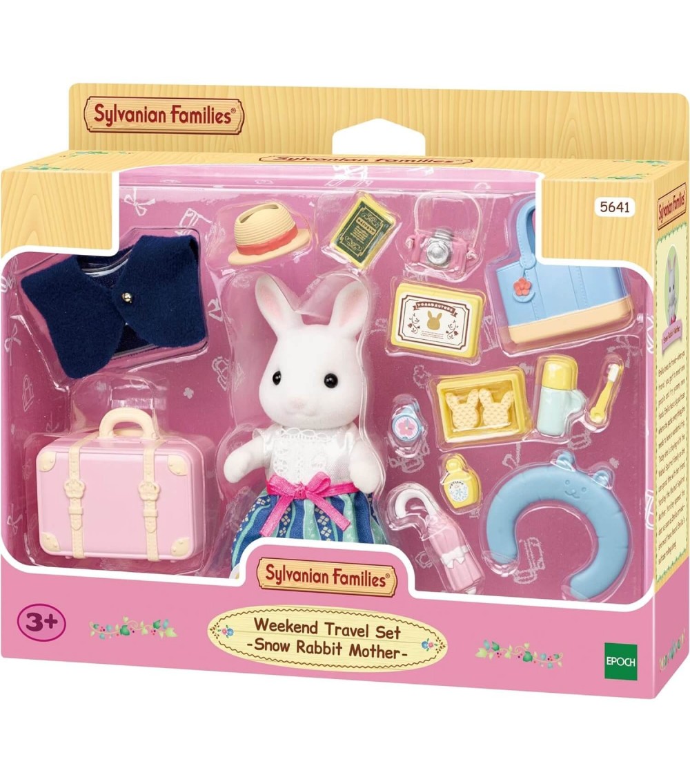 Sylvanian Families 5641 - Set voiaj de weekend și figurină iepuraș - Figurine