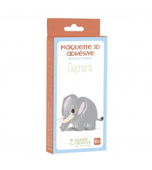 Macheta 3D din carton, Elefant, Graine Creative - Lucru manual pentru copii