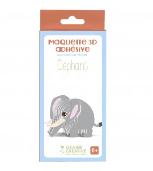 Macheta 3D din carton, Elefant, Graine Creative - Lucru manual pentru copii