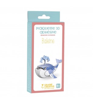 Macheta 3D din carton, Balena, Graine Creative - Lucru manual pentru copii