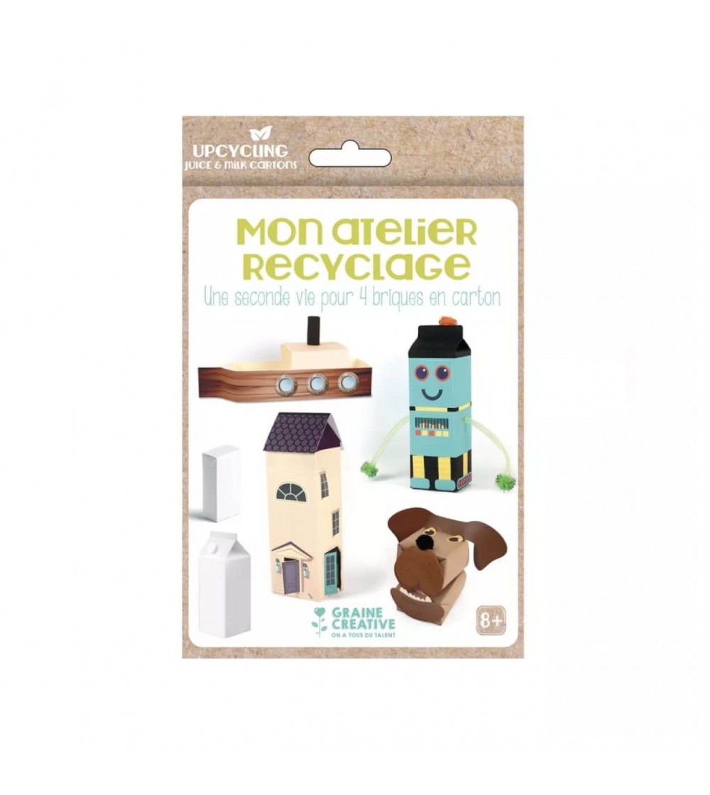 Kit creativ de reciclare, Cutii, Graine Creative - Lucru manual pentru copii