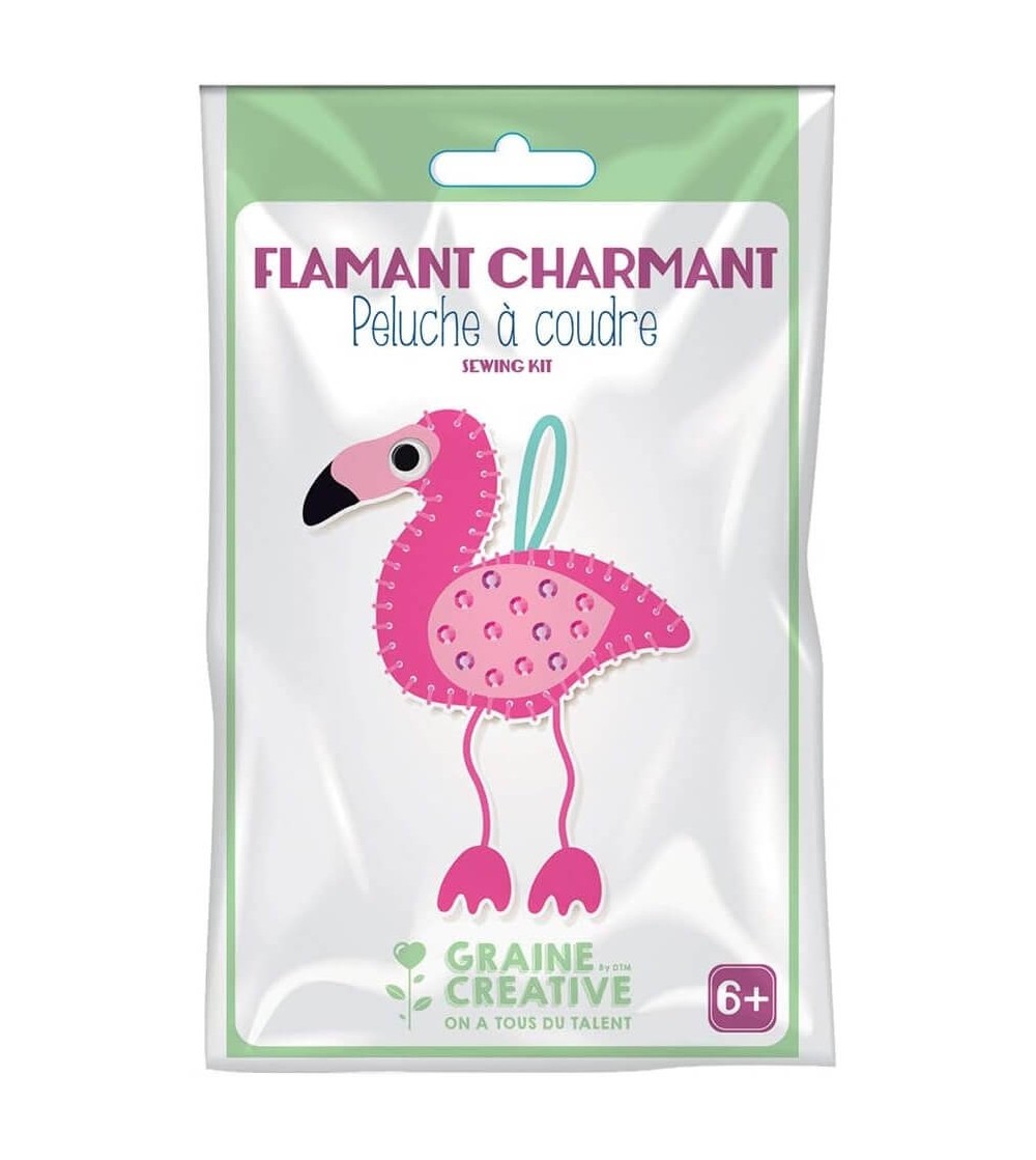 Kit de cusut, Flamingo, Graine Creative - Seturi de cusut pentru copii
