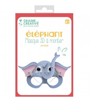 Kit mască 3D, Elefant, Graine Creative - Măști pentru copii
