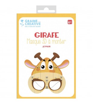Kit mască 3D Girafă, Graine Creative - Măști pentru copii