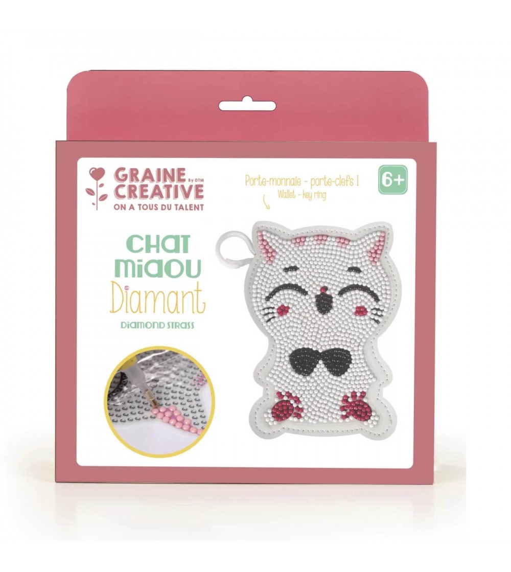 Kit mozaic cu diamante, portofel pisici, Graine Creative - Mozaic copii