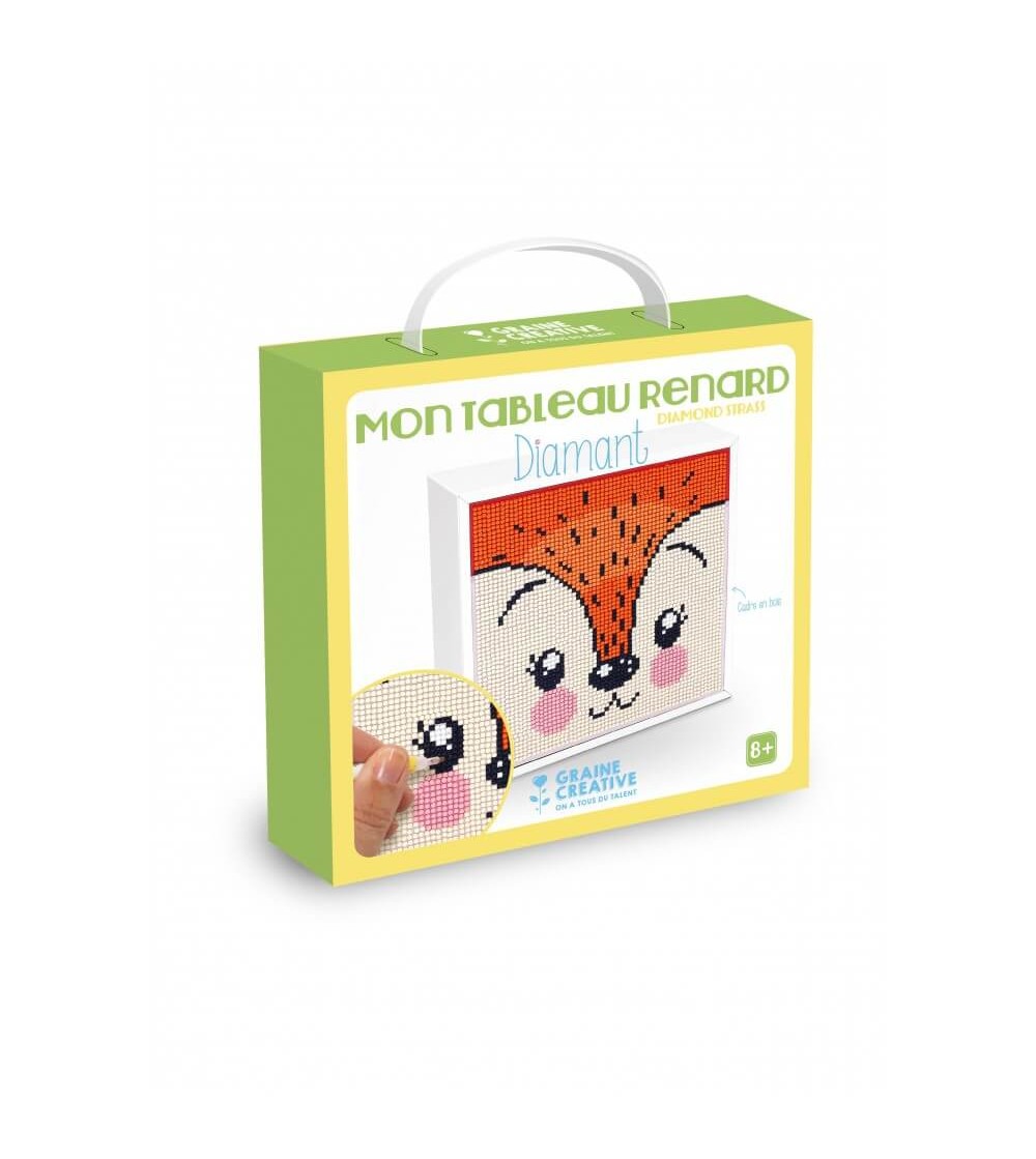 Kit mozaic cu diamante, Vulpe 20 x 20 cm, Graine Creative - Mozaic copii