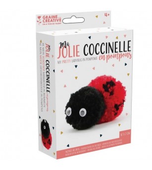 Set de creație pom-pom, Buburuza, Graine Creative - Seturi creative DIY