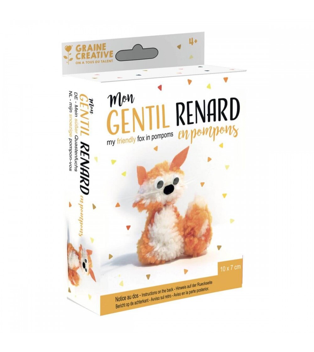 Set de creație pom-pom, Vulpe, Graine Creative - Seturi creative DIY