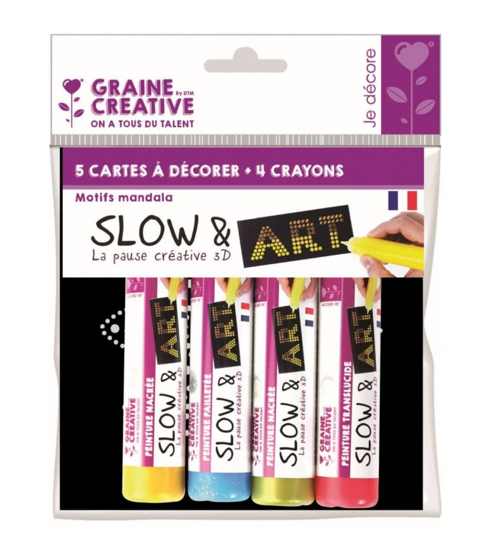 Set creativ pictură cu puncte, Mandale, 4 culori, Graine Creative - Seturi de pictura și desenat Set creativ pictură cu puncte, Mandale, 4 culori, Graine Creative - Seturi de pictura și desenat