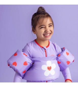 Centura de înot, cu aripioare Flower Hearts, Swim Essentials 2-6 ani - Aripioare înot copii
