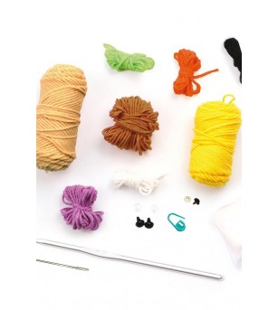 Kit pentru crosetat, Castor 13 cm, Graine Creative - Seturi de cusut pentru copii