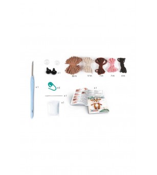 Kit Amigurumi pentru crosetat, Căprioară 17 cm, Graine Creative - Seturi de cusut pentru copii