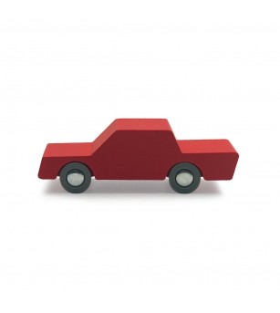 Masinuta handmade din lemn, Waytoplay, rosu - Vehicule de jucărie