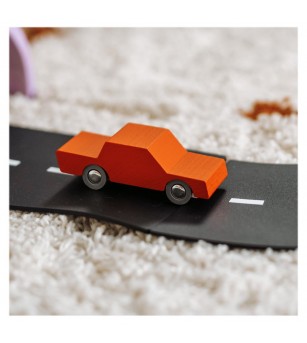 Masinuta handmade din lemn, Waytoplay, portocaliu - Vehicule de jucărie
