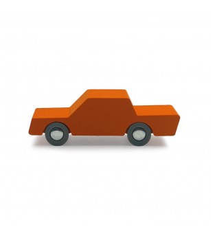 Masinuta handmade din lemn, Waytoplay, portocaliu - Vehicule de jucărie