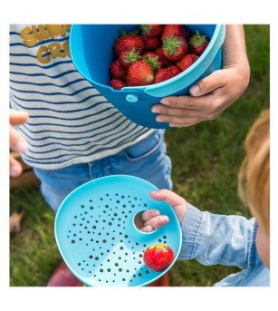 Bucki, galetusa cu sita, albastru, Quut Toys - Jucării pentru nisip