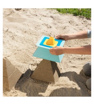 Pira, set forme pentru nisip piramide, Quut Toys - Jucării pentru nisip