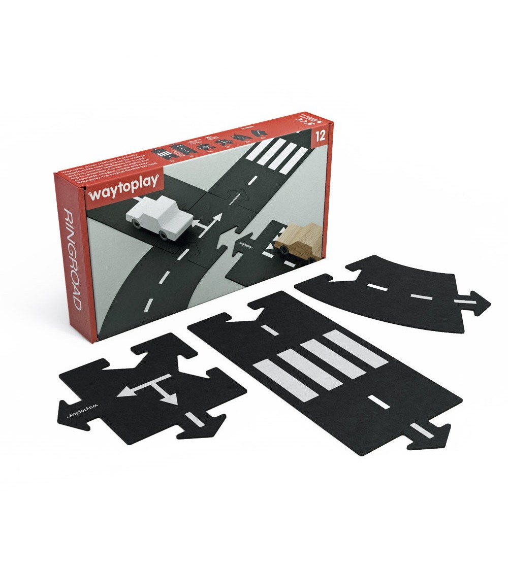 Traseu auto Waytoplay, Ringroad, 12 piese - Vehicule de jucărie