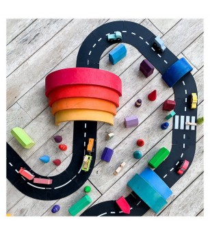 Traseu auto Waytoplay, Ringroad, 12 piese - Vehicule de jucărie