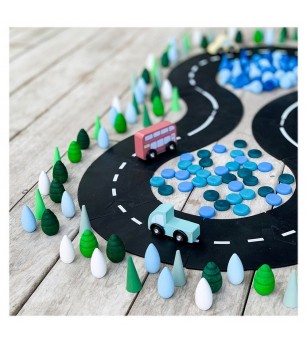 Traseu auto Waytoplay, Ringroad, 12 piese - Vehicule de jucărie