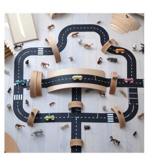 Traseu auto Waytoplay, Highway, 24 piese - Vehicule de jucărie