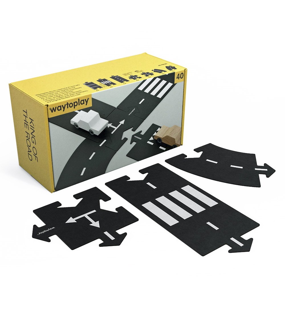 Traseu auto Waytoplay, King of the road, 40 piese - Vehicule de jucărie