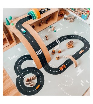 Traseu auto Waytoplay, King of the road, 40 piese - Vehicule de jucărie