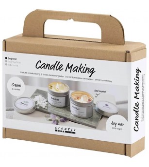 Kit DIY lumânări din ceară de soia, cu minerale - Seturi creative DIY Kit DIY lumânări din ceară de soia, cu minerale - Seturi creative DIY