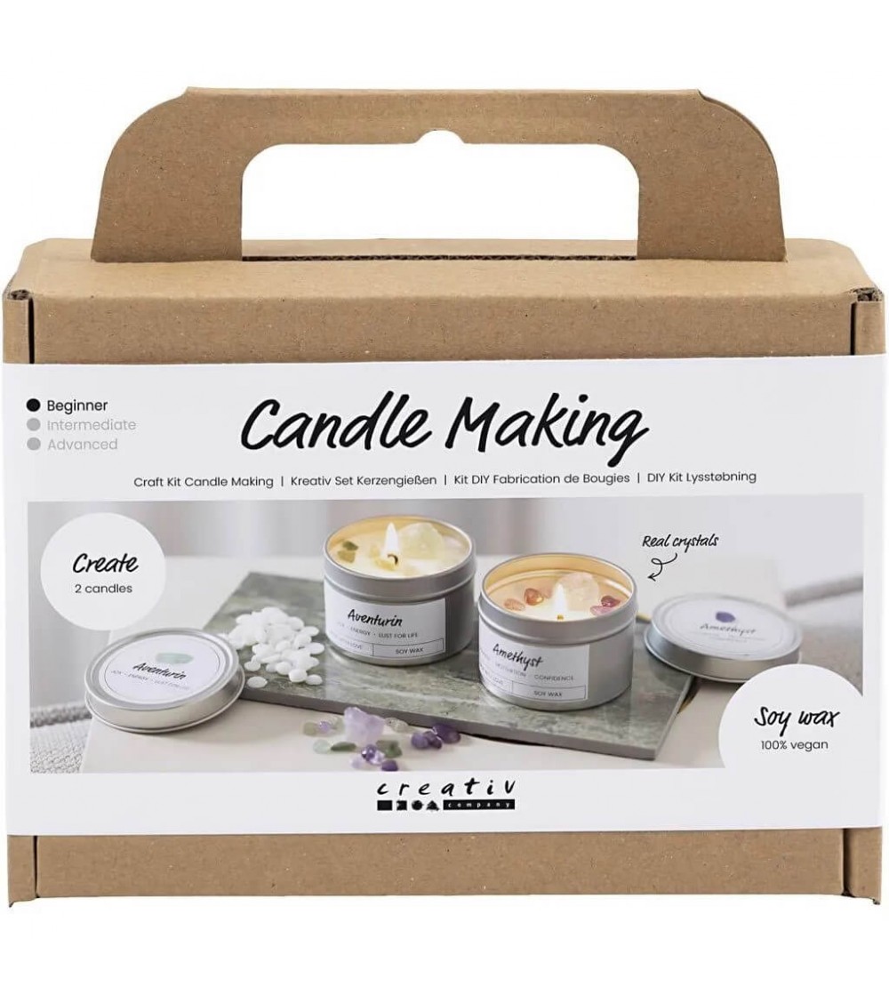 Kit DIY lumânări din ceară de soia, cu minerale - Seturi creative DIY Kit DIY lumânări din ceară de soia, cu minerale - Seturi creative DIY