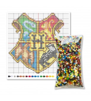 Harry Potter - Set margele de calcat Beedz - Stema Hogwarts - Mărgele de călcat