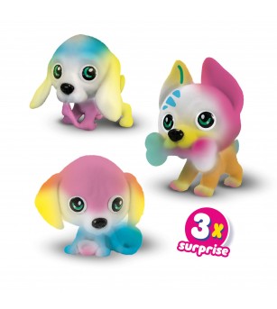 Set creativ copii - Desenez cu aerograf 3 catei surpriza - Figurine de pictat