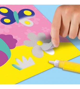 Set creativ de jucarie - Arta cu nisip colorat - Animale din padure - Seturi cu nisip colorat și sclipici