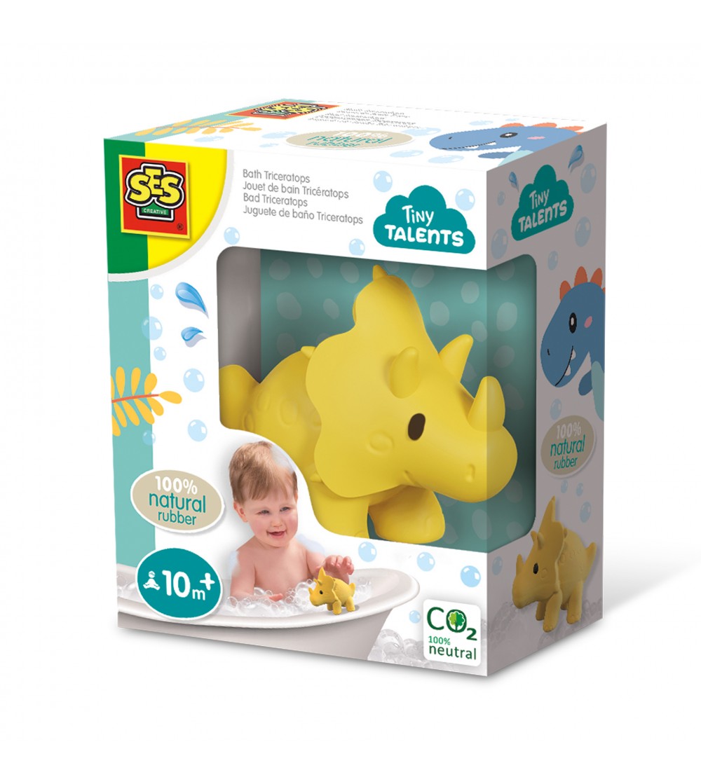 Jucarie de baie copii - Triceratops - 100% cauciuc natural - Jucării de baie