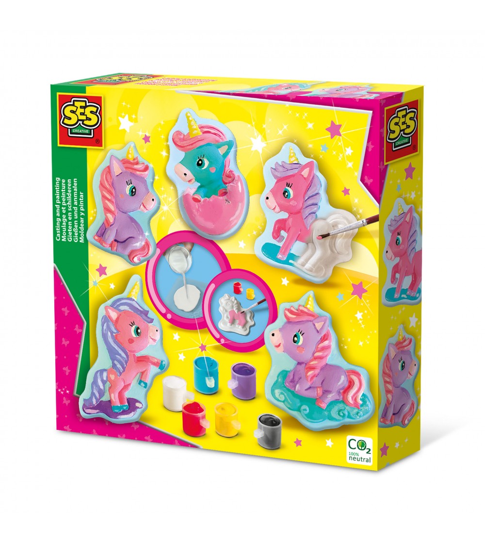Set creativ pentru copii cu mulaj si pictura - Baby unicorn - Figurine de pictat Set creativ pentru copii cu mulaj si pictura - Baby unicorn - Figurine de pictat
