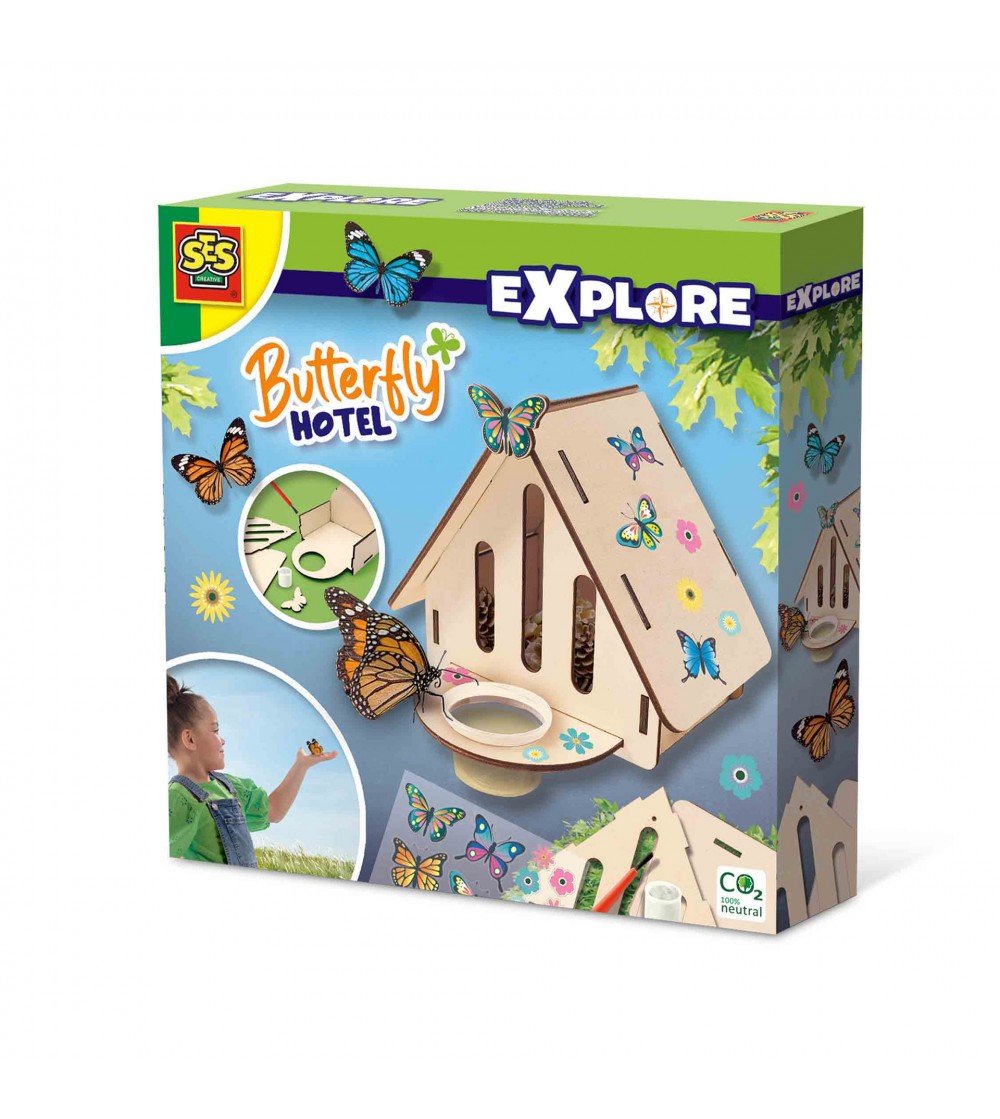 Set creativ - Hotel pentru fluturi - Lucru manual pentru copii
