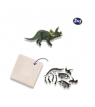 Set creativ Dino si excavarea scheletului 2 in 1 - Triceratops - Mediu înconjurător