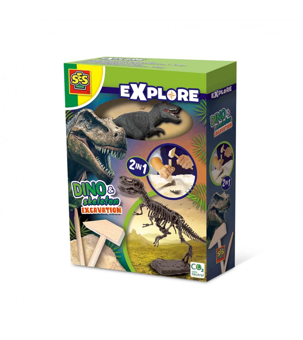 Set creativ Dino si excavarea scheletului 2 in 1 - T-rex - Mediu înconjurător