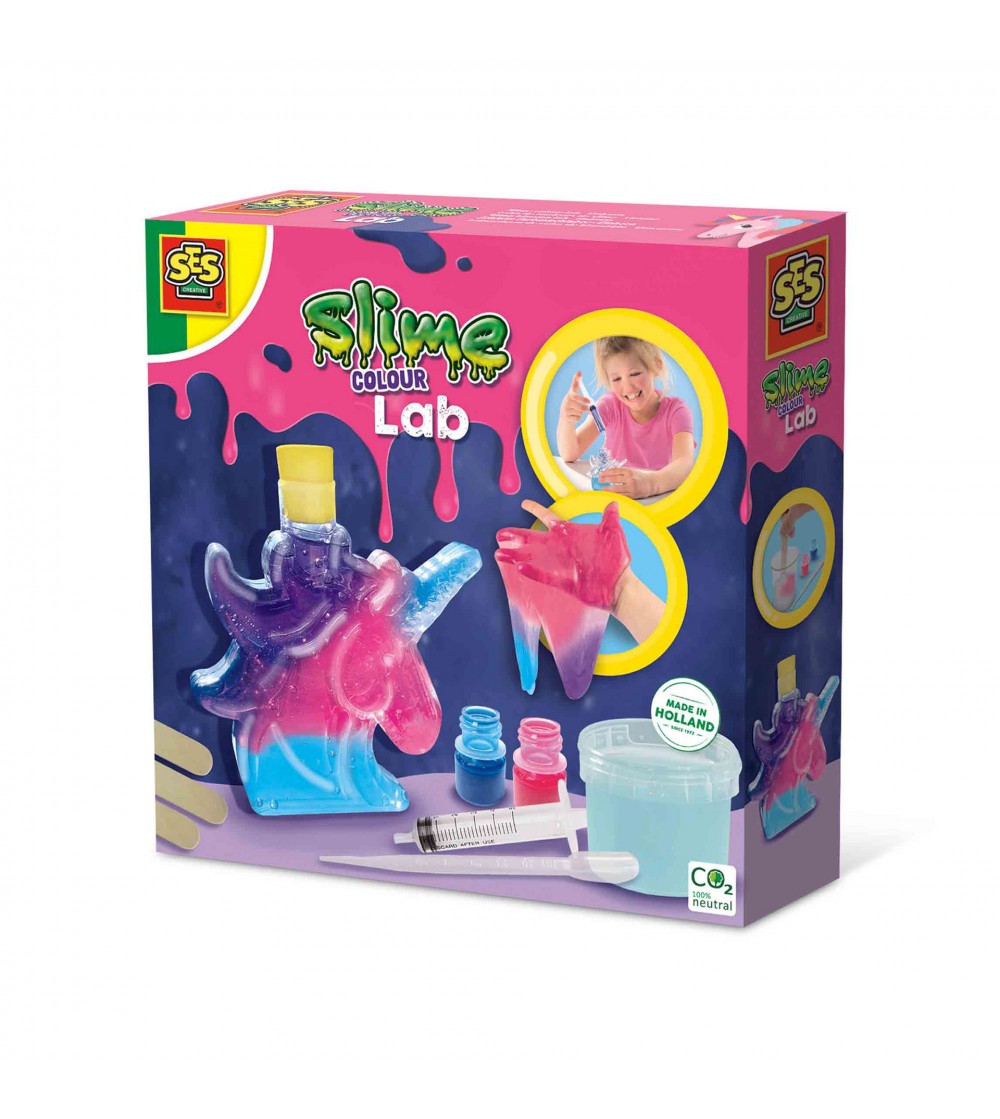Set laboratorul de slime - Cu recipient Unicorn - Pasta modelatoare