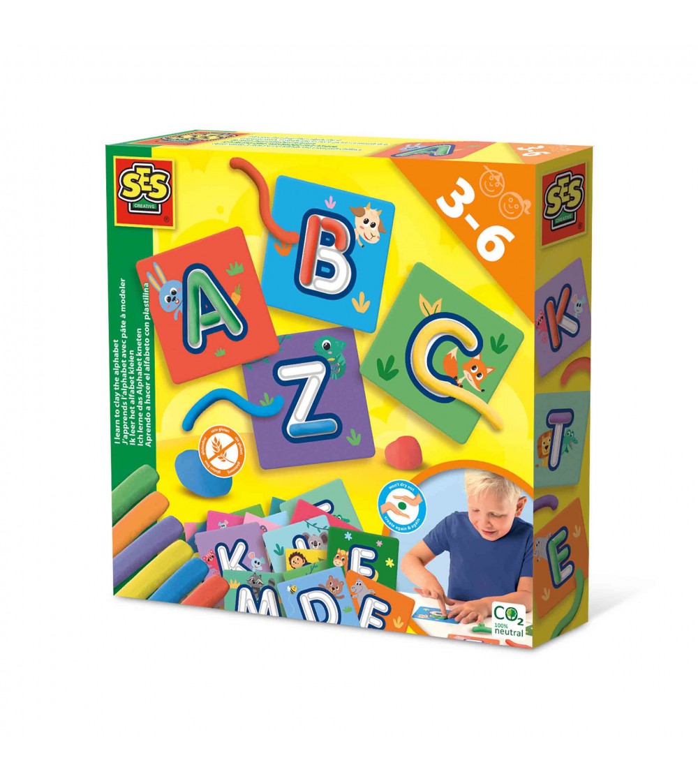 Set creativ - Invat literele, modeland plastilina - Plastilină