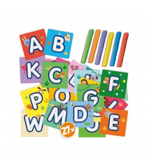 Set creativ - Invat literele, modeland plastilina - Plastilină