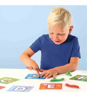 Set creativ - Invat literele, modeland plastilina - Plastilină